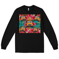 Black school bus leopard cowhide Long Sleeve Tee - Artiststas