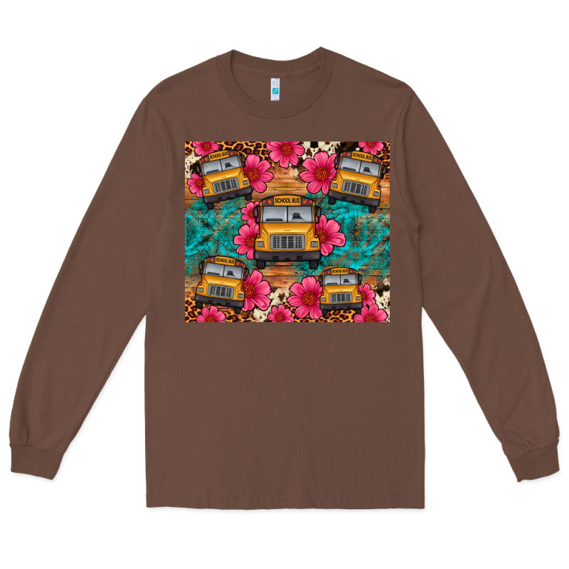 School Bus Leopard Cowhide Long Sleeve Tee by Artiststas | Teevron