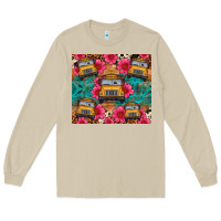 Mushroom school bus leopard cowhide Long Sleeve Tee - Artiststas