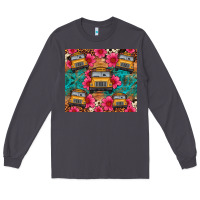 Smoke school bus leopard cowhide Long Sleeve Tee - Artiststas