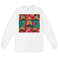 White school bus leopard cowhide Long Sleeve Tee - Artiststas