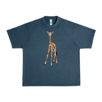 Midnight Navy baby giraffe Urban Heavy Tee - LillyAllenDesigns
