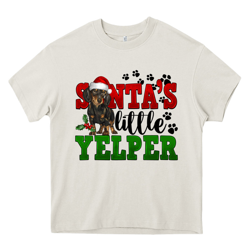 Santa's Little Yelper Heavy Core Tee by FaDigitalArtStudio | Teevron