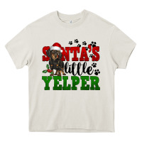 Cream Santa's Little Yelper Heavy Core Tee - FaDigitalArtStudio
