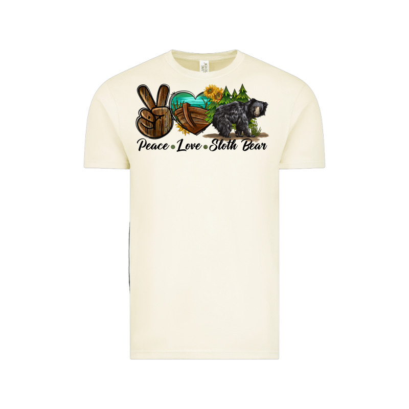 Peace Love Sloth Bear Vintage Tee by LillyAllenDesigns | Teevron