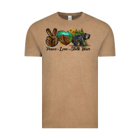 Vintage Coffee peace love sloth bear Vintage Tee - LillyAllenDesigns