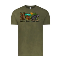 Vintage Olive peace love sloth bear Vintage Tee - LillyAllenDesigns