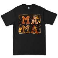 Black Melanin leopard frame mama Mother's Day Premium Tee - LillyAllenDesigns