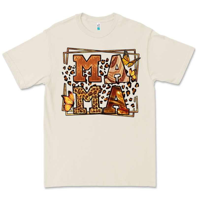 Melanin Leopard Frame Mama Mother's Day Premium Tee by LillyAllenDesigns | Teevron