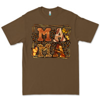 Cacao Melanin leopard frame mama Mother's Day Premium Tee - LillyAllenDesigns