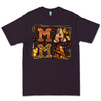 Plum Melanin leopard frame mama Mother's Day Premium Tee - LillyAllenDesigns