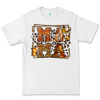 White Melanin leopard frame mama Mother's Day Premium Tee - LillyAllenDesigns