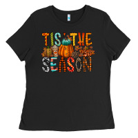 Black tis the season Ladies Tee - RacoonDesign