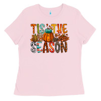 Bubblegum Pink tis the season Ladies Tee - RacoonDesign