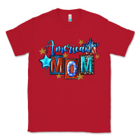 Red American mom Mother's Day Classic Tee - FaDigitalArtStudio