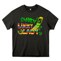 Asphalt Hey lucky lady flip phone Heavy Core Tee - FaDigitalArtStudio