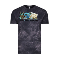 Cloud Black peace love polar bear Vintage Tee - LillyAllenDesigns
