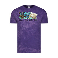 Cloud Purple peace love polar bear Vintage Tee - LillyAllenDesigns