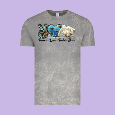 Peace Love Polar Bear Vintage Tee Designed By Lillyallendesigns