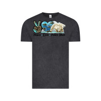 Vintage Black peace love polar bear Vintage Tee - LillyAllenDesigns