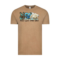 Vintage Coffee peace love polar bear Vintage Tee - LillyAllenDesigns