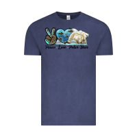 Vintage Denim peace love polar bear Vintage Tee - LillyAllenDesigns