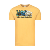 Vintage Mustard peace love polar bear Vintage Tee - LillyAllenDesigns