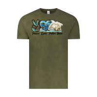 Vintage Olive peace love polar bear Vintage Tee - LillyAllenDesigns