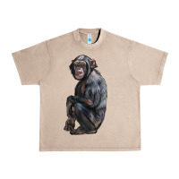 French Oak Chimpanzee Illustrations Urban Heavy Tee - LillyAllenDesigns
