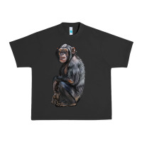 Pigment Black Chimpanzee Illustrations Urban Heavy Tee - LillyAllenDesigns
