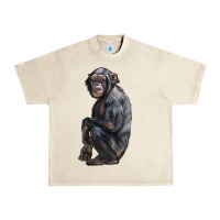 Sandshell Chimpanzee Illustrations Urban Heavy Tee - LillyAllenDesigns