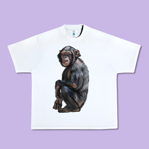 Chimpanzee Illustrations Urban Heavy Tee Designed By Lillyallendesigns