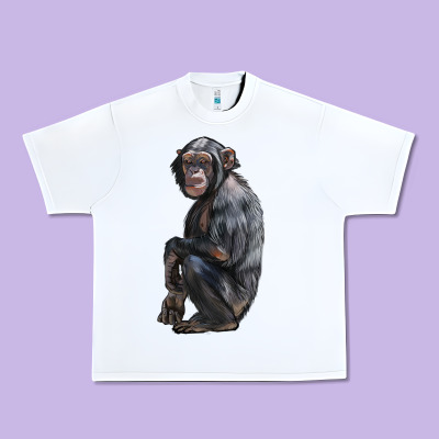 Chimpanzee Illustrations Urban Heavy Tee Designed By Lillyallendesigns