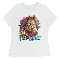 White free spirit appaloosa horse Ladies Tee - LillyAllenDesigns
