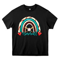 Black Baseball Rainbow Heavy Core Tee - RanaPortraitStore