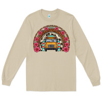 Mushroom school bus leopard cowhide rainbow Long Sleeve Tee - Artiststas