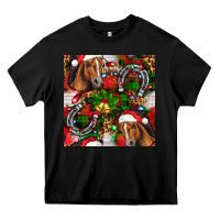 Black christmas horse leopard Heavy Core Tee - FaDigitalArtStudio