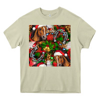 Mossy christmas horse leopard Heavy Core Tee - FaDigitalArtStudio