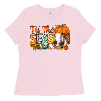 Bubblegum Pink tis the season baseball Ladies Tee - RacoonDesign