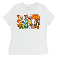 White tis the season baseball Ladies Tee - RacoonDesign