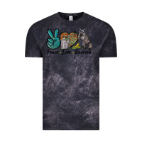 Cloud Black Peace love raccoon Vintage Tee - LillyAllenDesigns