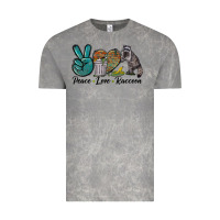 Cloud Rock Peace love raccoon Vintage Tee - LillyAllenDesigns