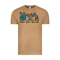 Vintage Camel Peace love raccoon Vintage Tee - LillyAllenDesigns
