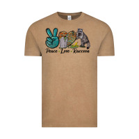Vintage Coffee Peace love raccoon Vintage Tee - LillyAllenDesigns