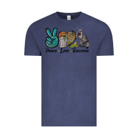Vintage Denim Peace love raccoon Vintage Tee - LillyAllenDesigns