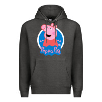 Charcoal Heather peppa pig Premium Hoodie - artisFamous