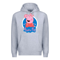 Heather Grey peppa pig Premium Hoodie - artisFamous