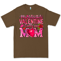 Cacao My Favorite Valentine Calls Me Premium Tee - CowhideDigitalArt