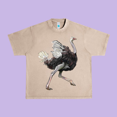 Ostrich Urban Heavy Tee Designed By Lillyallendesigns