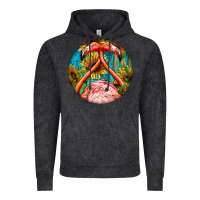 Vintage Black flamingos with western background Vintage Hoodie - BarkalooDesign